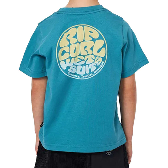 RIP CURL WETSUIT ICON TEE-BOY - OCEAN