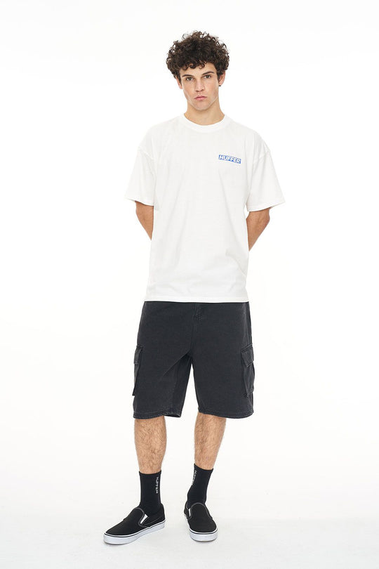 HUFFER BLOCK TEE 220/STACKED UP - CHALK