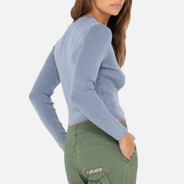 RUSTY SOLACE LONG SLEEVE KNITTED TOP - TQB