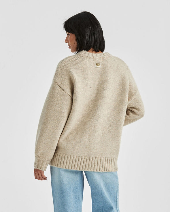 WRANGLER SYMBOLS SLOUCH KNIT - CREAM CACAO