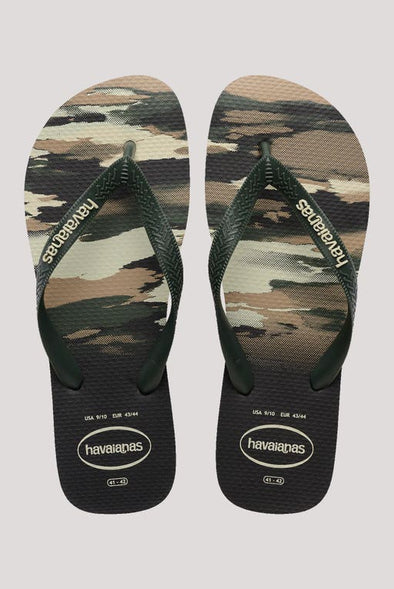 HAVAIANAS TOP CAMU - BLACK/GREEN OLIVE