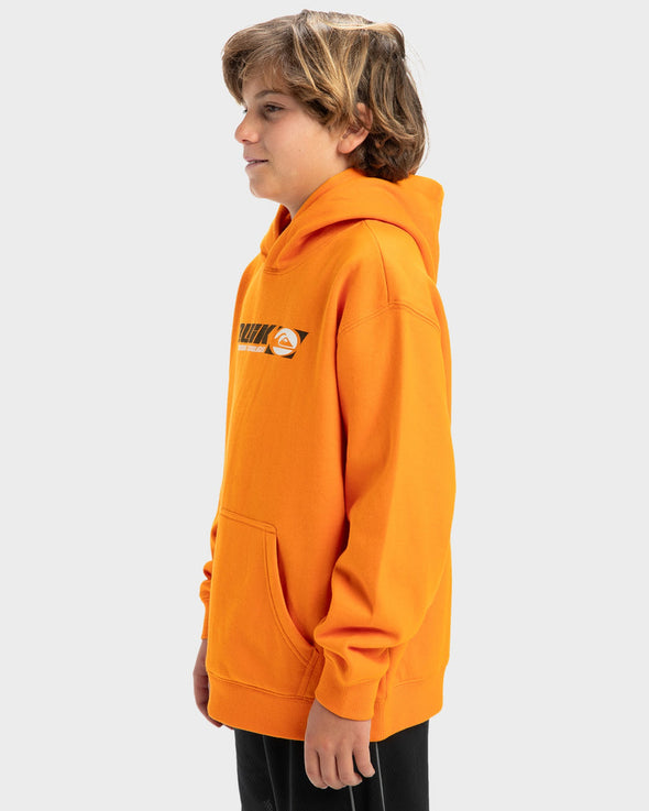 QUIKSILVER STENCIL HOOD YOUTH - ORANGE PEPPER