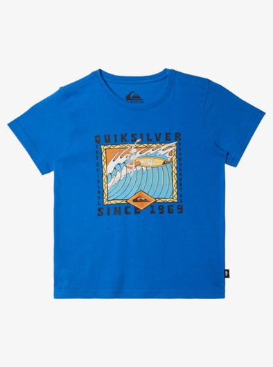 QUIKSILVER RETRO SKULL SS BOY - NEBULAS BLUE