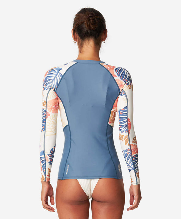 ONEILL BAHIA 1/4 ZIP LS RAH VEST - VINTAGE ALOHA WHITE