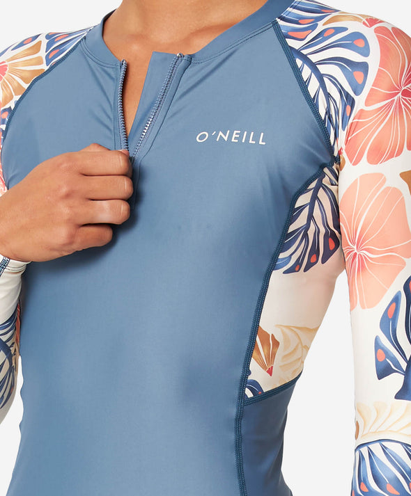 ONEILL BAHIA 1/4 ZIP LS RAH VEST - VINTAGE ALOHA WHITE