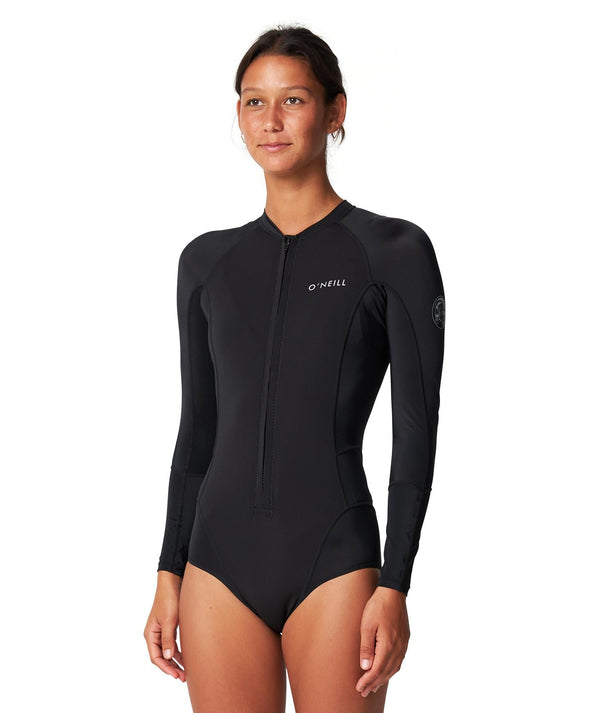 ONEILL BAHIA NEO SKINS FZ LS SPRING 1MM - BLACK/BLACK