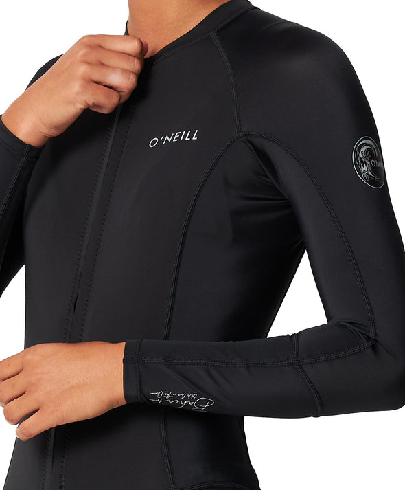 ONEILL BAHIA NEO SKINS FZ LS SPRING 1MM - BLACK/BLACK