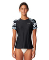 ONEILL SALINA SS SURF TEE RASH VEST - WILD ORCHID MIDNIGHT