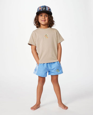 RIP CURL STATIC YOUTH ART TEE - TAUPE