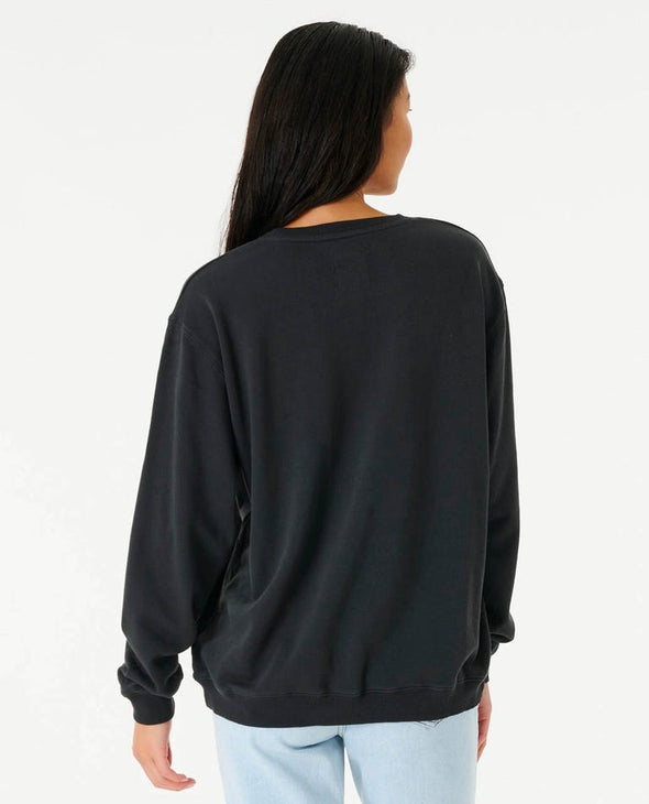 RIP CURL BARRELLED RELAXED CREW - WASHED BLACK