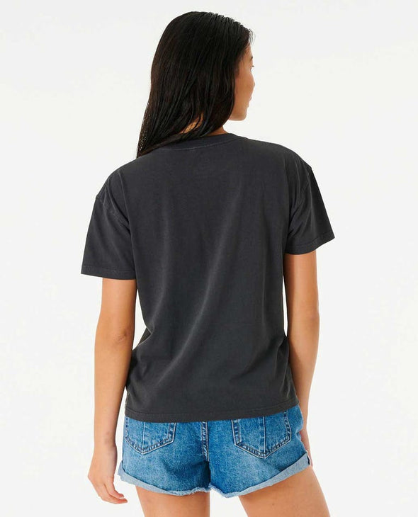 RIP CURL BUILT FOR THE SEARCH RELAXED T - WASHED BLACK