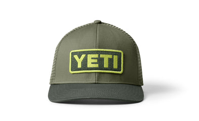 YETI LOGO BADGE TRUCKER HAT - OLIVE/FOREST
