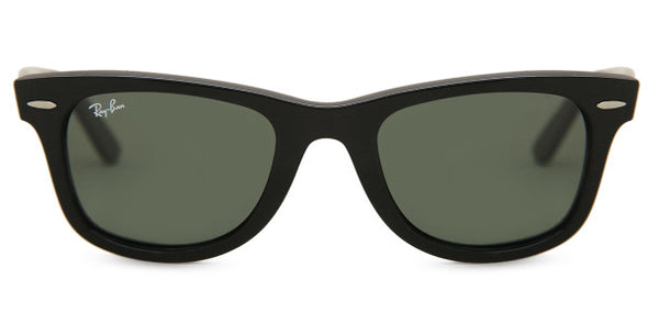 RAY BAN WAYFARER BLACK W/ G-15 GREEN AC - 50