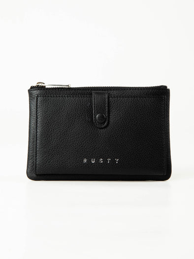 RUSTY GRACE LEATHER POUCH - BLACK