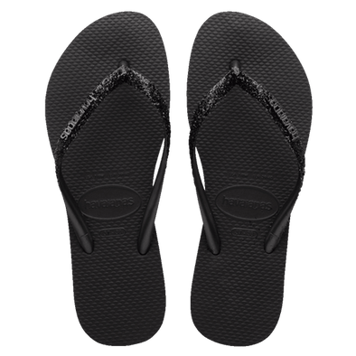 HAVAIANAS SLIM GLITTER || - BLACK