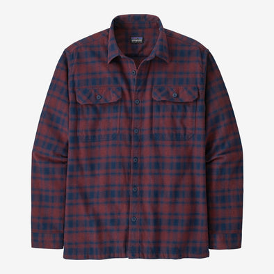 PATAGONIA M'S L/S ORGANIC COTTON MW FJORD FLANNEL SHIRT - SEQUOIA RED