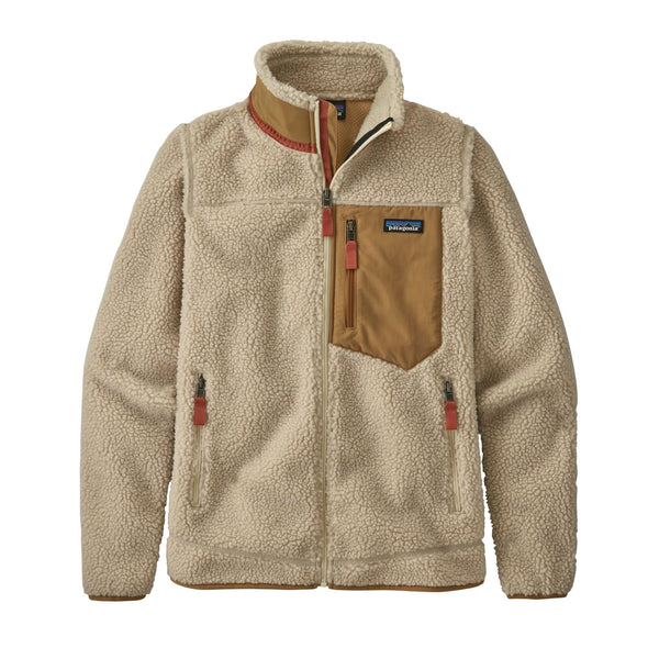 PATAGONIA W'S CLASSIC RETRO-X JACKET - NATURAL W/ NEST BROWN