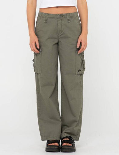 RUSTY TANK GIRL LOW RISE WIDE FIT CARGO PANT - ARM