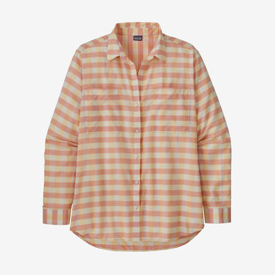 PATAGONIA W'S LW A/C BUTTONDOWN - CHECK: SUNFADE PINK
