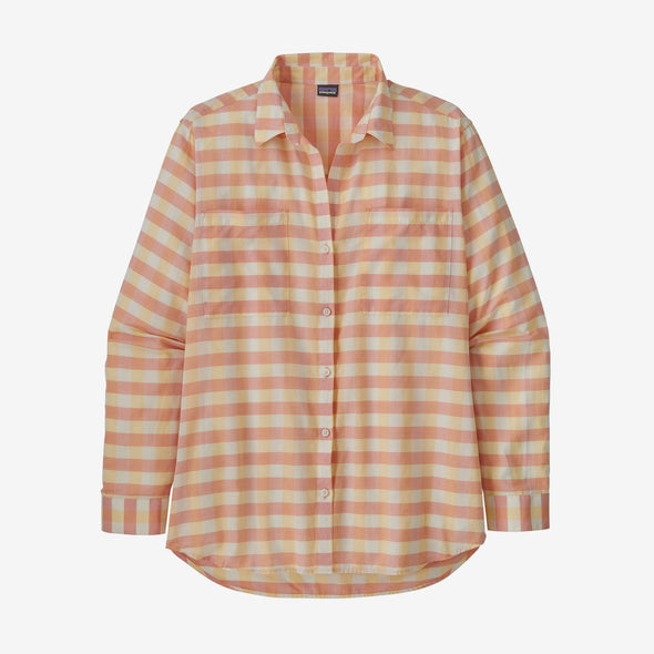 PATAGONIA W'S LW A/C BUTTONDOWN - CHECK: SUNFADE PINK