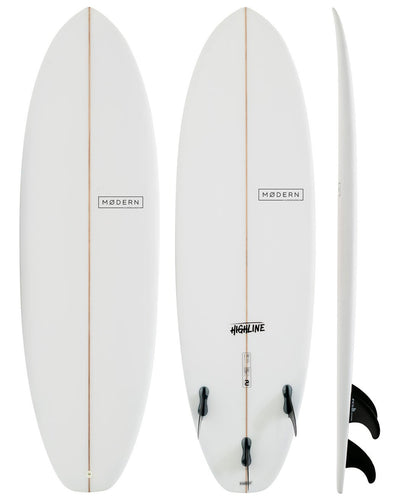 MODERN SURFBOARDS 6'2 HIGHLINE PU CLEAR