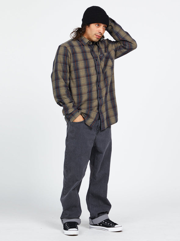VOLCOM HEAVY TWILLS FLANNEL LS - KHA