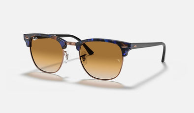 RAY BAN CLUBMASTER SPOTTED BROWN/BLUE W/ CLEAR GRADIENT