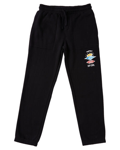 RIP CURL SEARCH ICON TRACK PANT-BOY - BLACK