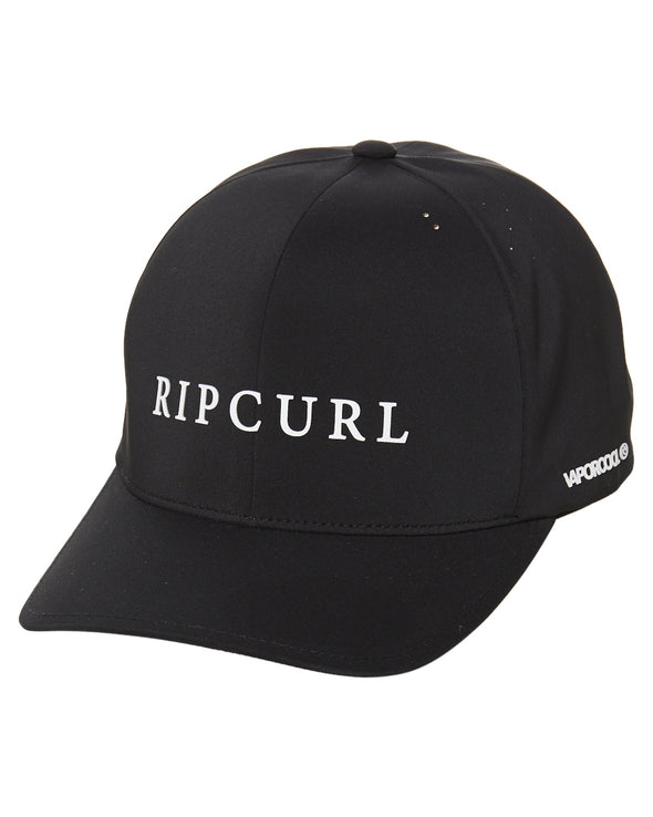 RIP CURL VAPORCOOL FLEXFIT DELTA CAP - BLACK