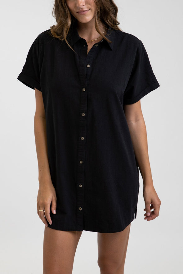 RHYTHM CLASSIC LINEN SHIRT DRESS