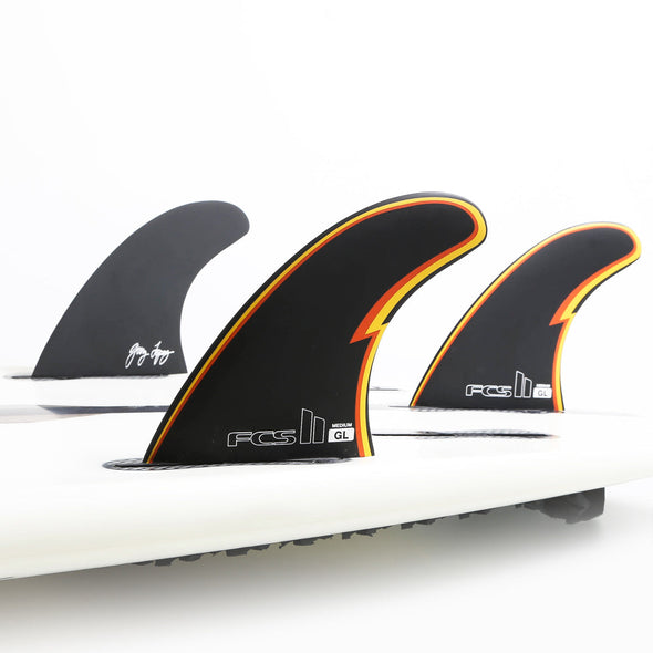 FCS || GERRY LOPEZ PC MEDIUM BLACK TRI FINS
