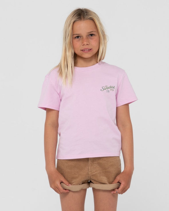 RUSTY SWEETEST THING RELAXED FIT CROP TEE GIRLS - PKD