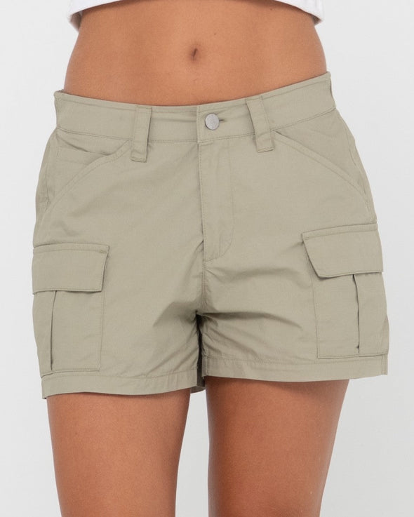RUSTY MILLY MID RISE CARGO SHORT - FIG