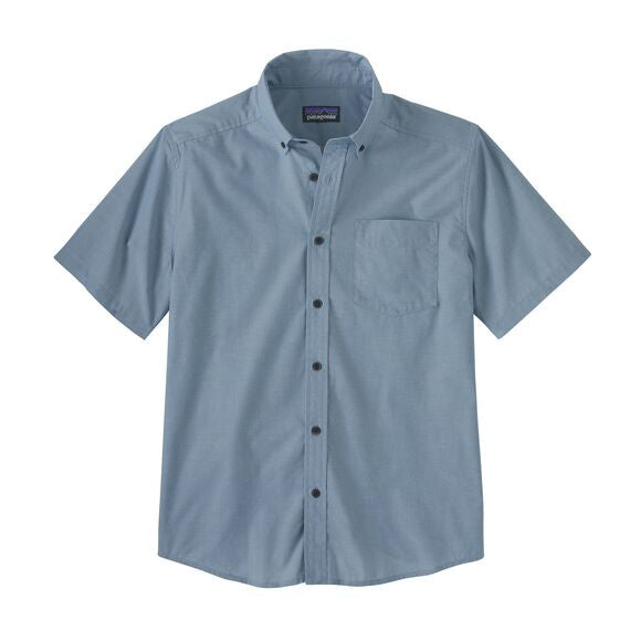 PATAGONIA M'S GO TO SHIRT- CHAMBRAY: PIGEON BLUE