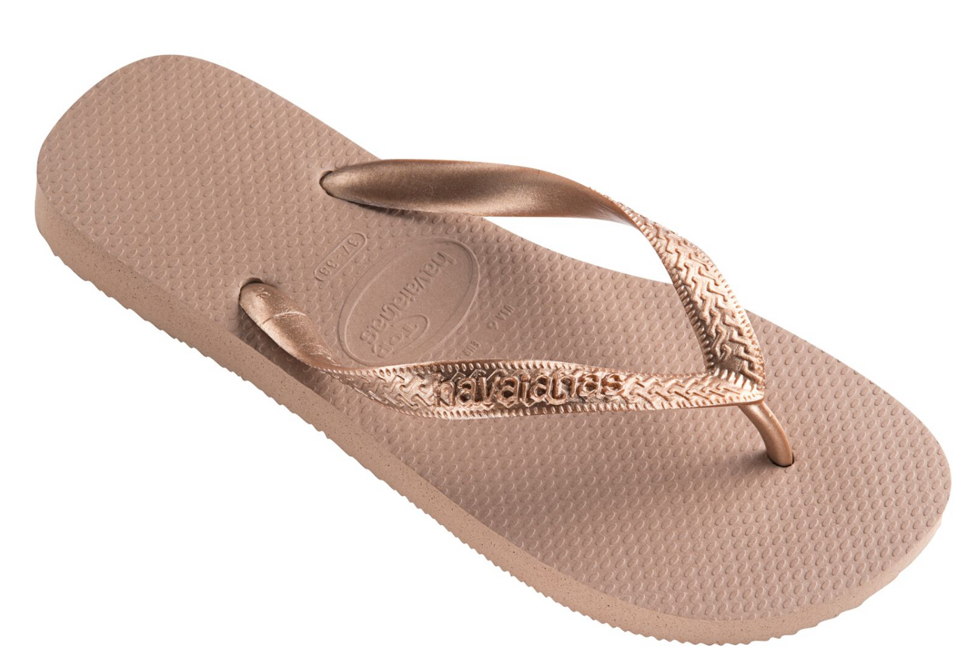 Havaianas rose hot sale gold top