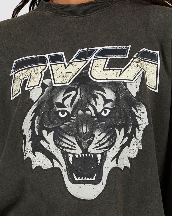 RVCA JUNGLE CAT CREW - PIRATE BLACK