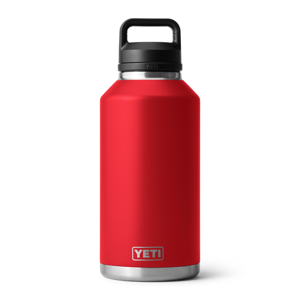 YETI RAMBLER 64OZ BOTTLE W/ CHUG CAP - RESCUE RED