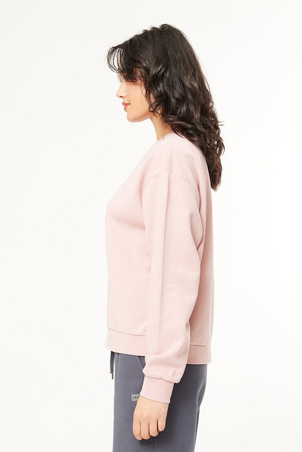HUFFER SLOUCH CREW 350/SOPHOMORE - DUSTY PINK