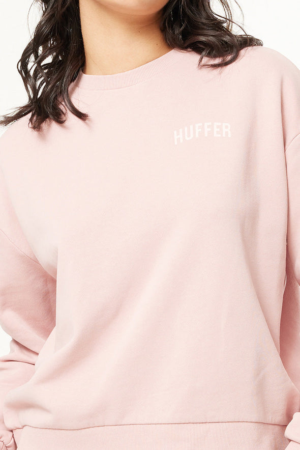 HUFFER SLOUCH CREW 350/SOPHOMORE - DUSTY PINK