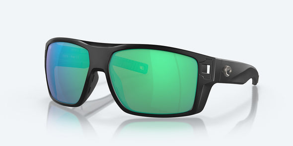 COSTA DIEGO 11 MATTE BLACK W/ GREEN MIRROR 580G POLARIZED