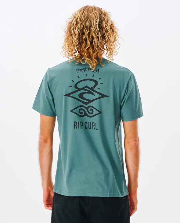 RIP CURL SEARCH ICON TEE - BLUE STONE