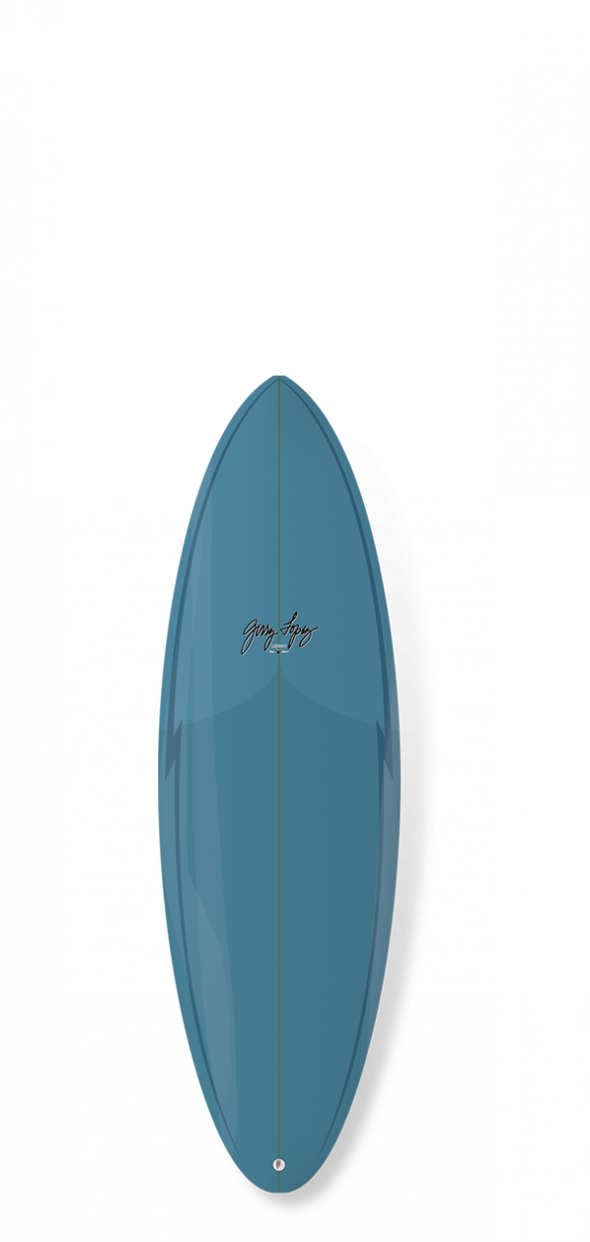 GERRY LOPEZ 5'8 SQUIRTY FIVE-FIN - BLUE