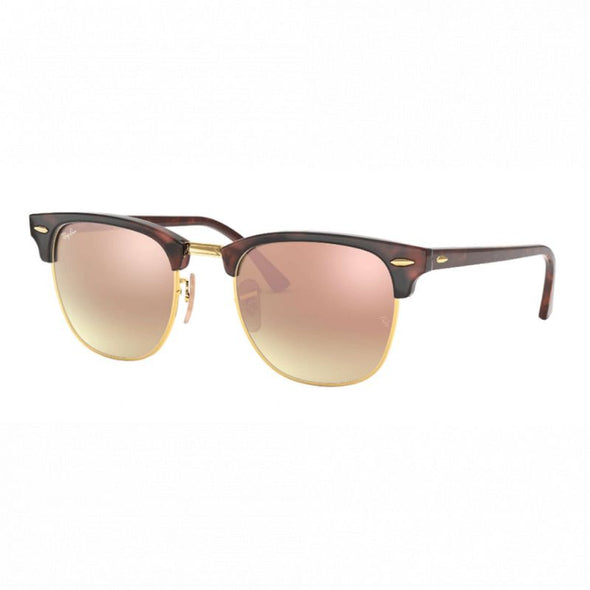 RAY BAN CLUBMASTER SHINY RED/HAVANA W/ COPPER FLASH GRADIE - 51