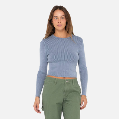 RUSTY SOLACE LONG SLEEVE KNITTED TOP - TQB