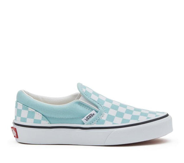 VANS CLASSIC SLIP ON COLOR THEORY CHECKERBOARD - CANAL BLUE