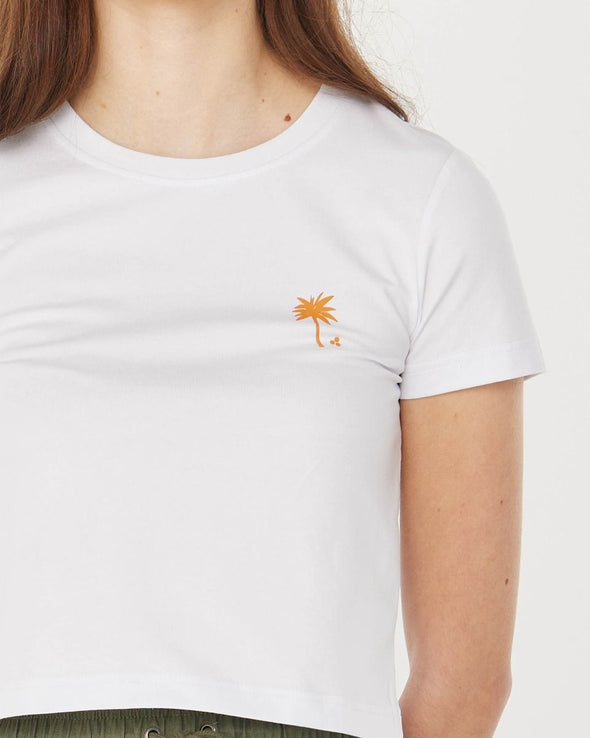 HUFFER WMNS BABY TEE/HOLIDAY - WHITE