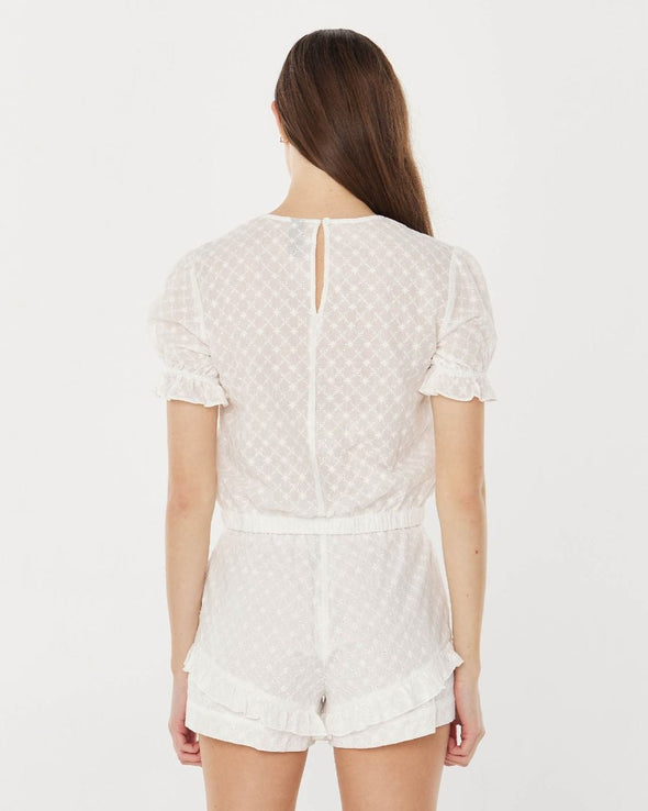 HUFFER HOLIDAY DAHLIA TOP - WHITE